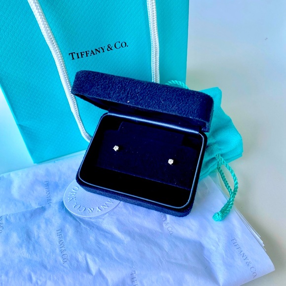 Tiffany & Co. Jewelry - Tiffany & Co. Platinum Solitaire Diamond Stud Earrings